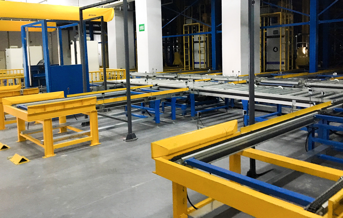 ระบบสายพานลำเลียงพาเลท (โซลูชันการจัดเก็บอัตโนมัติของ hydglobalasrs)