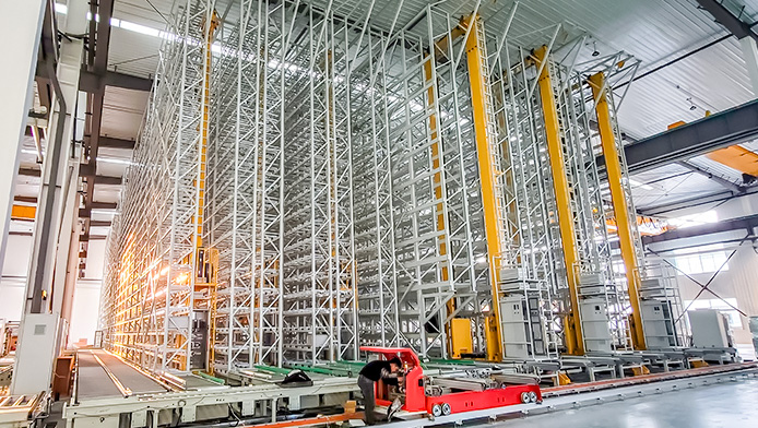 ระบบคลังสินค้าอัตโนมัติเครนสแตกเกอร์ Mini Load ASRS