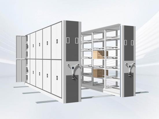 Mobile library shelving